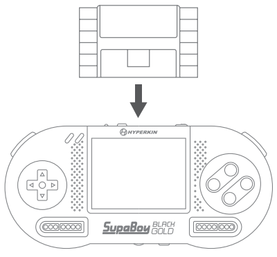 HYPERKIN M08889 SupaBoy BlackGold Portable Pocket Console-PLAYING GAMES