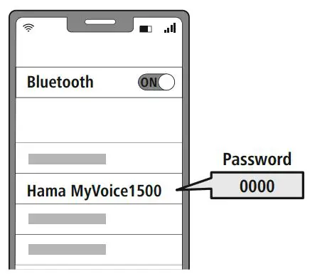 hama 00184146 My Voice 500 Bluetooth Mono Headset Instruction Manual - Search using your device for the headset