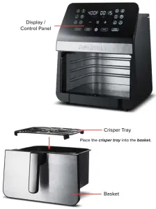 Gourmia GAF846 8 QT Stainless Steel Digital Air Fryer -KNOW YOUR AIR FRYER