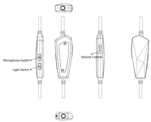 anko 43067206 Geo 71 Gaming Headset - Product Sketch
