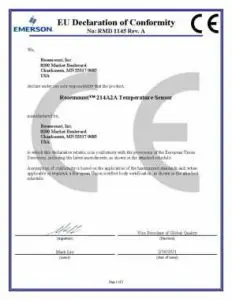 Declaration of Conformity