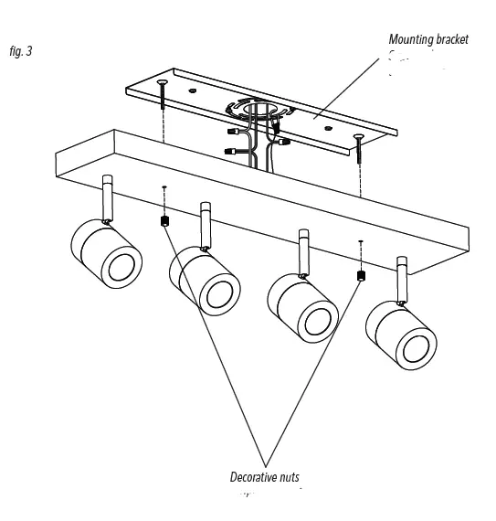 artika TRK4BA 4-Light LED Track light FIG 11