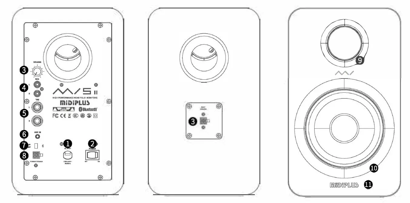 MiDiPLUS MI5 Studio Moniter fig3