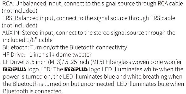 MiDiPLUS MI5 Studio Moniter fig6