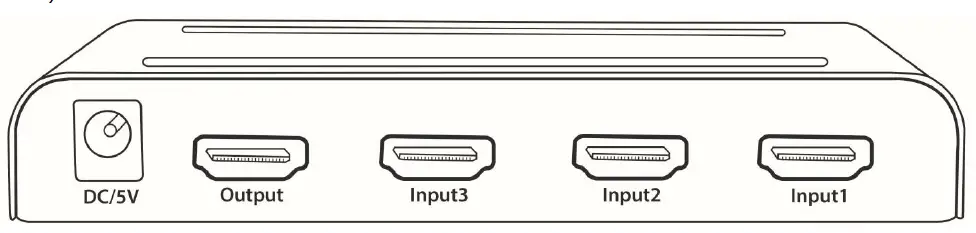 avlink 128.822UK HDMI Switch 3x1 with Remote Control FIG 2