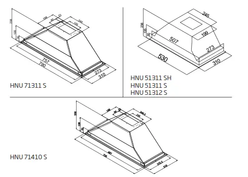 Hood EXAUSTOR - Technical Drawing