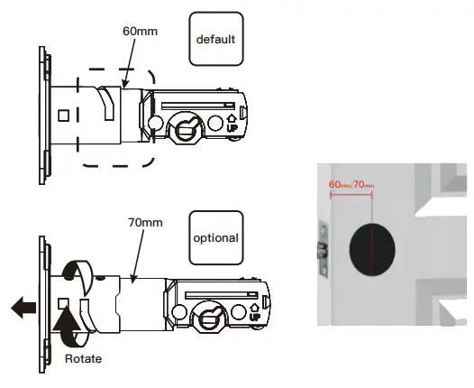 BRAND D1000 JSW Smart Lock and Smart Lock Keypad - deadbolt length