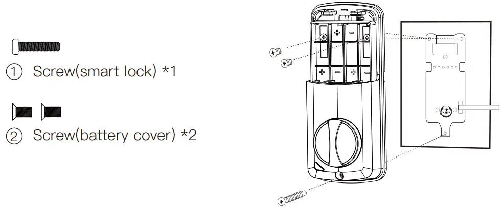 BRAND D1000 JSW Smart Lock and Smart Lock Keypad - onto the door