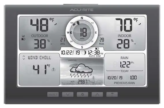 Acurite Display For 5-in-1 Weather Sensor Instruction Manual
