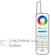MiBOXER FUT086 LoRa 433MHz RF Remote - Unlink button