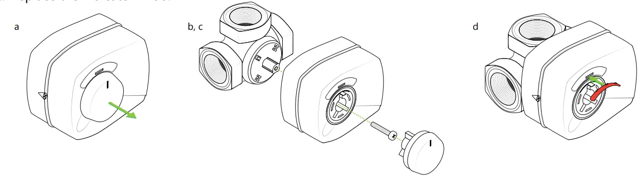 Heat Link VRG131 3 Way Mixing Valve and 58131 Actuator - vertically 6
