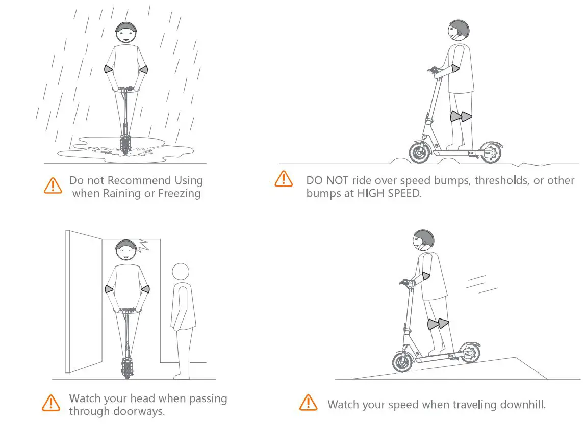 GYROOR X8 Electric Scooter User Manual - Avoid Potential Safety Hazards