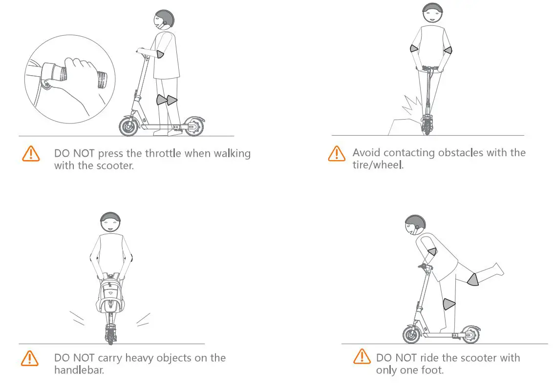 GYROOR X8 Electric Scooter User Manual - Avoid Potential Safety Hazards