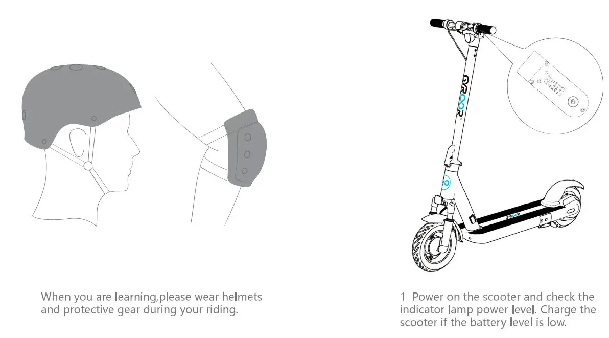 GYROOR X8 Electric Scooter User Manual - Beginners