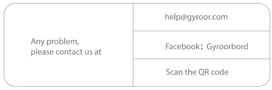 GYROOR X8 Electric Scooter User Manual - Contact Us