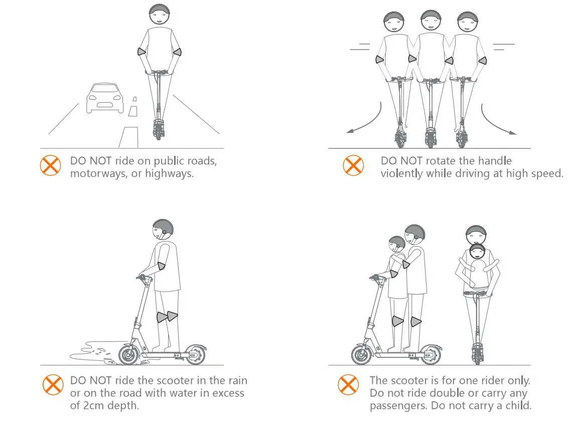 GYROOR X8 Electric Scooter User Manual - Please do not do