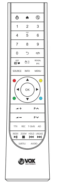 VOX ELECTRONICS UHD 50ADW D1B 4K Smart TV - remore