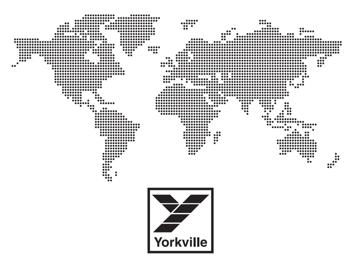 Yorkville YXL Series YXL15SP 15-Inch Powered Subwoofer with Bluetooth Control Owner's Manual - Map