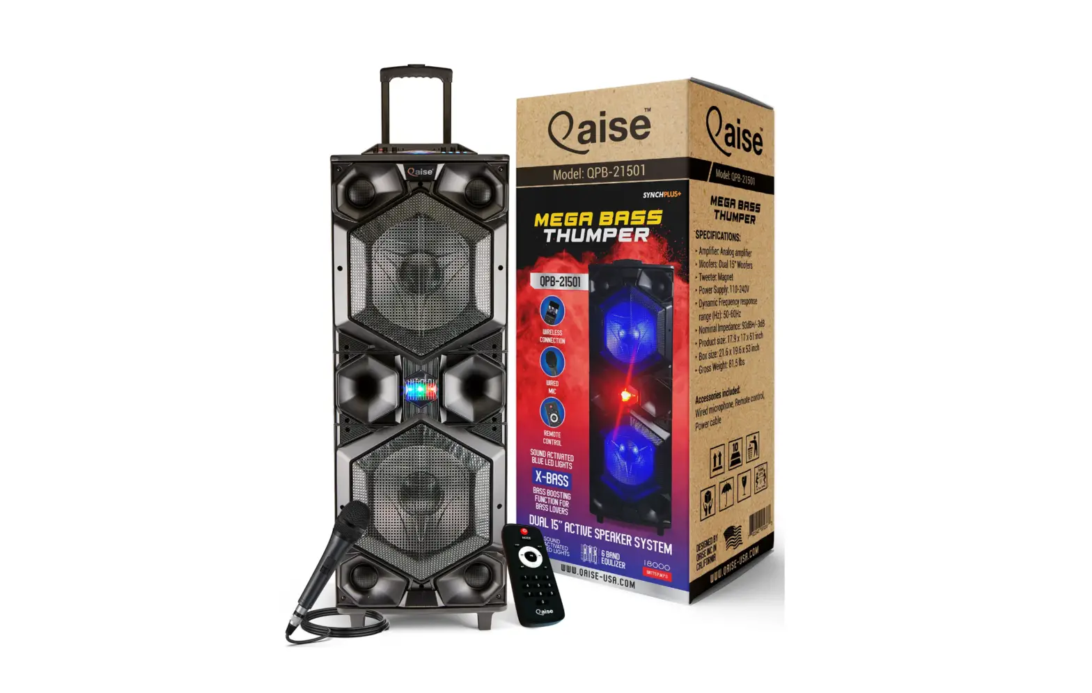 Qaise Qpb-21501 Portable Speaker Instruction Manual Qaise Qpb-21501 Portable Speaker Instruction Manual