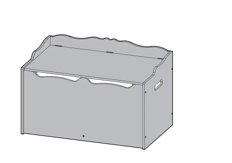 Amazon Basics B08ny3tfg5 Wooden Toy Box Instruction Manual