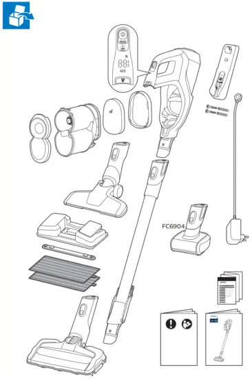 PHILIPS FC6904 SpeedPro Max Aqua Stick Vacuum Cleaner - fig1
