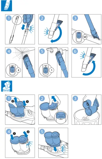 PHILIPS FC6904 SpeedPro Max Aqua Stick Vacuum Cleaner - fig9