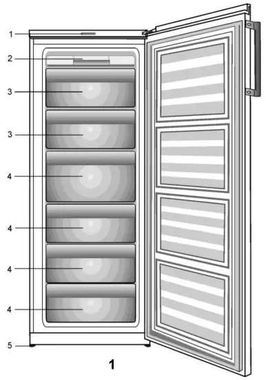beko RFSA240M23X Upright Freezer - Fig