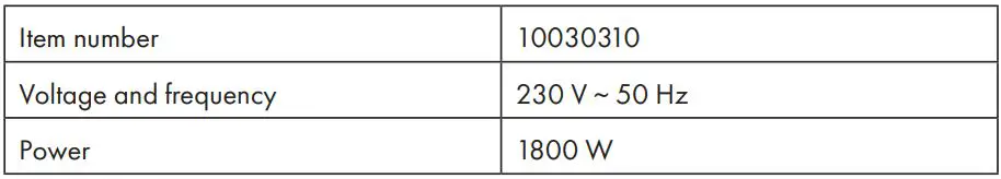 KLARSTEIN 10030310 Reinraum Wet-Dry Vacuum Cleaner Instruction Manual - TECHNICAL DATA