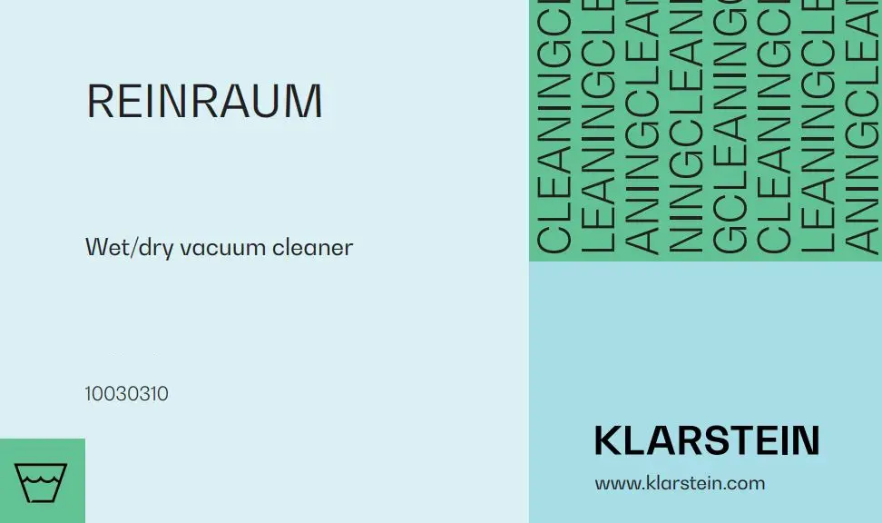KLARSTEIN 10030310 Reinraum Wet-Dry Vacuum Cleaner Instruction Manual