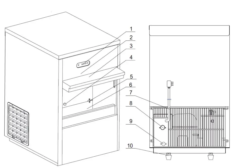 KLARSTEIN 10033256 Ice Cube Maker Instruction Manual - DEVICE OVERVIEW