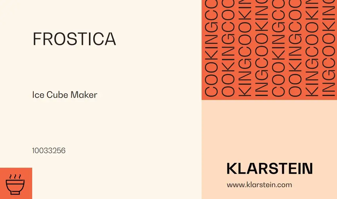 KLARSTEIN 10033256 Ice Cube Maker Instruction Manual