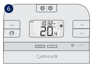 Thermostat Salus User Guide - Continue with the same steps