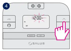 Thermostat Salus User Guide - Press UP or DOWN to select the minutes