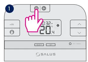 Thermostat Salus User Guide - Press the FROST button once to activate the Function