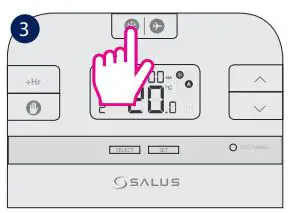 Thermostat Salus User Guide - Press the FROST button once to deactivate the Function
