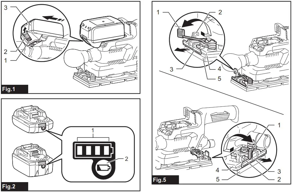 makita DBO381 Cordless Finishing Sander - overview 2