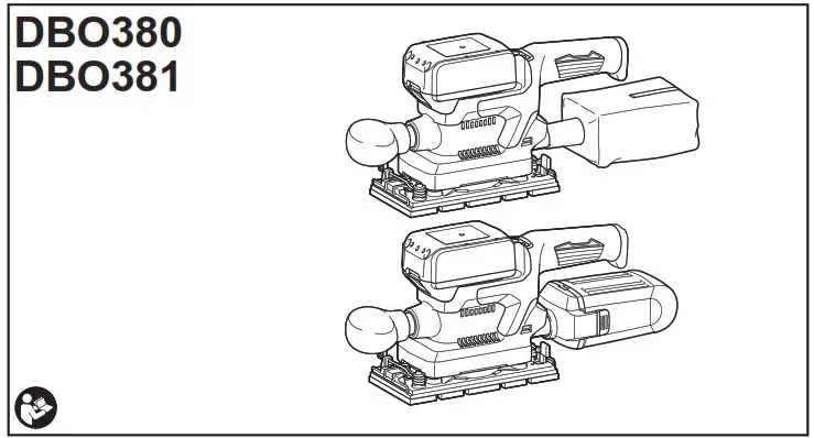 makita DBO381 Cordless Finishing Sander - overview