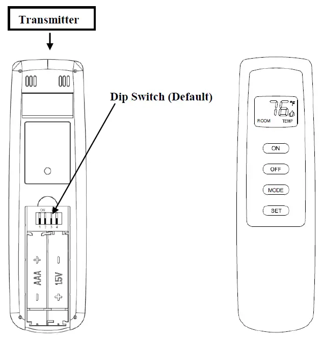 Sunwell Technology RCB04A Standard Thermostatic On-Off Remote Control fig 1