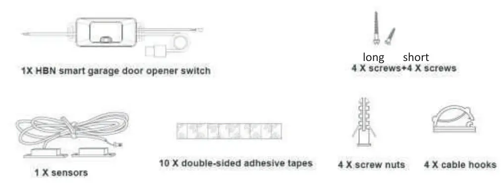 HBN BNQ-40 Smart Garage Door Opener - figure 1