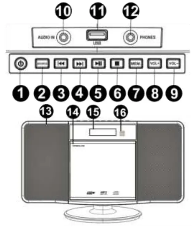audizio 102310 Nimes Stereo HiFi System - fig