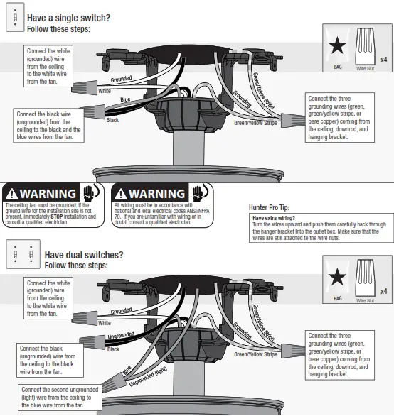 hunter 51335 Bartlett with LED Light 52Fresh White - fig 12