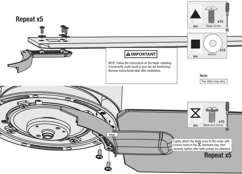hunter 51335 Bartlett with LED Light 52Fresh White - fig 14