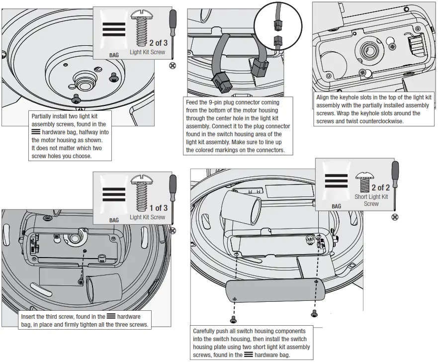 hunter 51335 Bartlett with LED Light 52Fresh White - fig 15