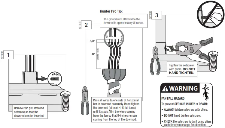 hunter 51335 Bartlett with LED Light 52Fresh White - fig 9