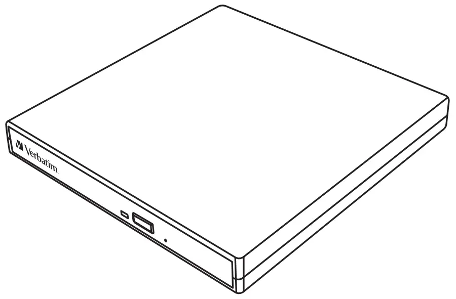 Verbatim 66817 External Slimline CD DVD Writer USB 2 0