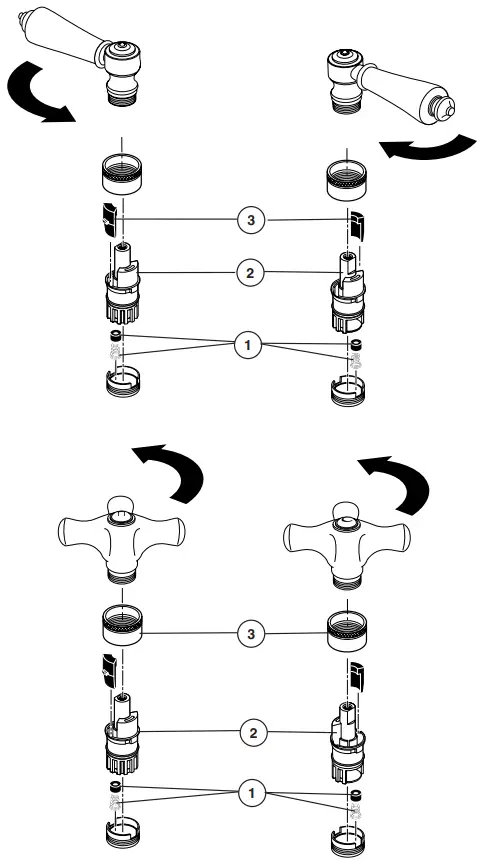 BRIZO 62201 Stainless Steel Kitchen Faucet Double Handle - Maintenance