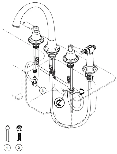 BRIZO 62201 Stainless Steel Kitchen Faucet Double Handle - Make Connections