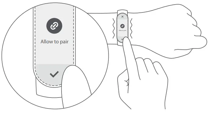 MI Smart Band - during pairing.