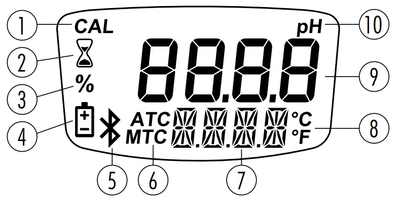 HANNA instruments HALO2 HI9810412 Wireless pH Tester for Lab - LCD DISPLAY 1