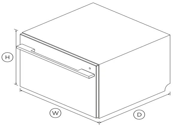 FISHER PAYKEL DD60SDFX9 Single DishDrawer Dishwasher - DIMENSIONS